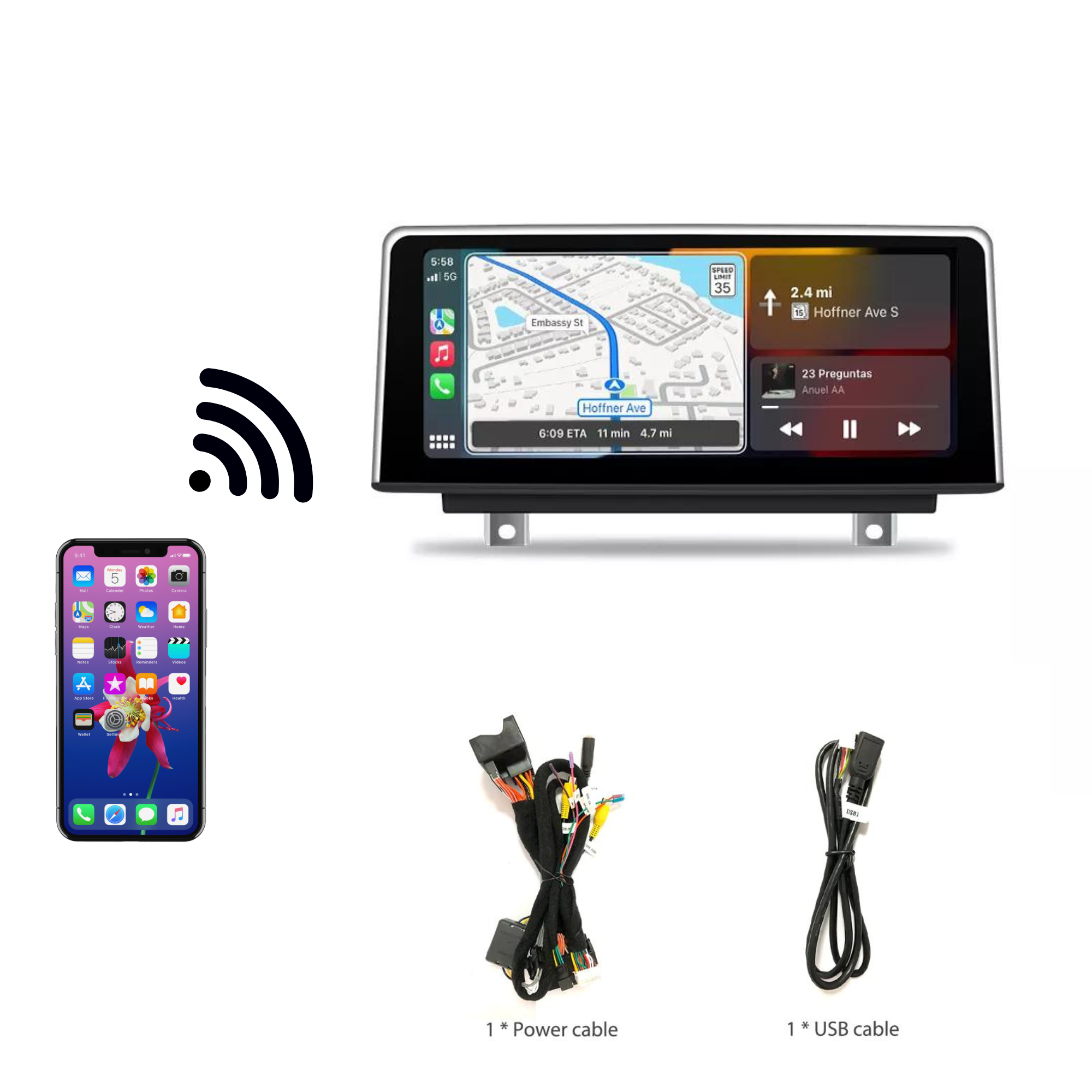 BMW 3 & 4 Series Wireless CarPlay & Android Auto Touch Screen Multimedia Display Upgrade NBT/EVO F30 F31 F32 F33 F34 F36